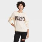 Women's Animal Print Kiss Graphic Sweatshirt - Off-white