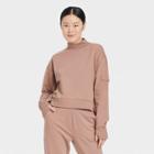 Women's French Terry Butter Wash Sweatshirt - All In Motion Taupe