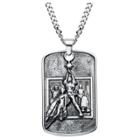 Men's Star Wars Poster Relief Stainless Steel Dog Tag Pendant With Chain (22), Size: