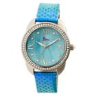Women's Boum Forte Watch With Mother-of-pearl Dial And Chameleon Color Changing Genuine Leather Strap-silver/blue