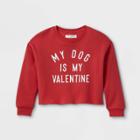 Grayson Threads Kids Grayson Threads Girls' Crewneck Fleece Pullover Sweatshirt - Red