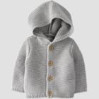 Baby Hooded Sweater - Little Planet By Carter's Gray Newborn