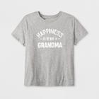 Shinsung Tongsang Women's Plus Size Short Sleeve 'happiness Is Being A Grandma' Graphic T-shirt - Heather Gray