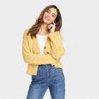 Women's Ribbed Cardigan - A New Day Yellow