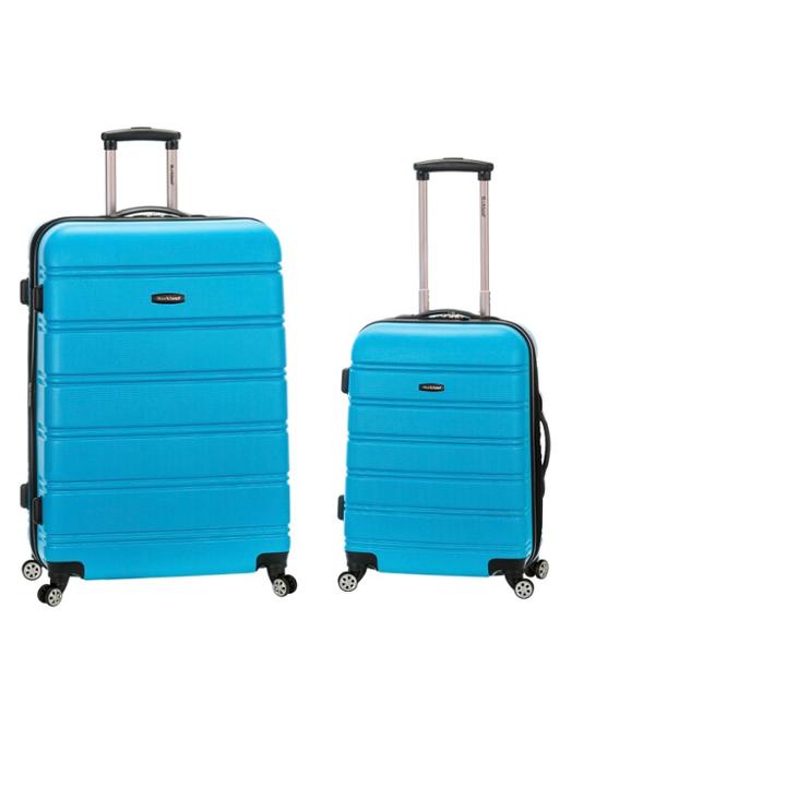 Rockland Melbourne Expandable Abs Hardside Carry On Spinner Luggage Set - Turquoise