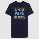 Well Worn Men's El Mejor Padre Short Sleeve Graphic T-shirt - Navy Blue