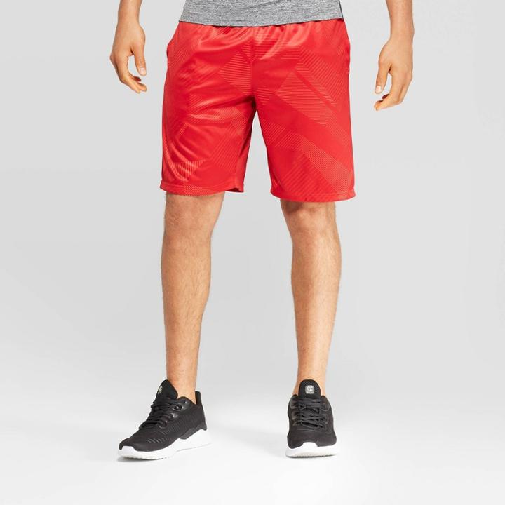 Men's Printed Circuit Shorts - C9 Champion Crimson Red