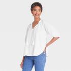 Women's Puff Elbow Sleeve Top - Knox Rose White