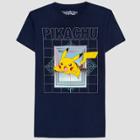 Men's Pokemon Pikachu Jump Short Sleeve Graphic T-shirt - Navy