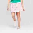 Girls' Multi Print Reversible A Line Skirt - Cat & Jack White