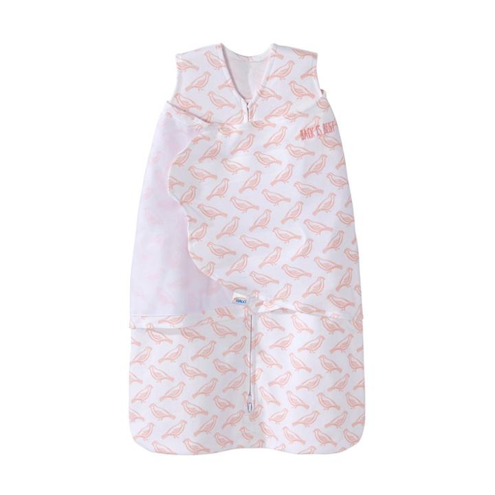 Halo Innovations Sleepsack 100% Cotton Swaddle Wrap - Pink Birds