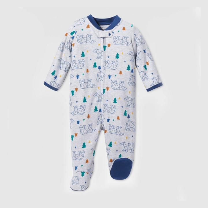 Lamaze Baby Boys' Organic Cotton Modern Woodland Sleep N' Play - Gray Newborn
