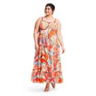 Plus Size Mixed Floral Sleeveless Tiered Ruffle Dress - Alexis For Target