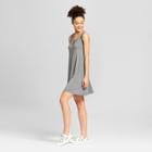 Women's Lace-up Sleeveless Dress - Mossimo Supply Co. Gray