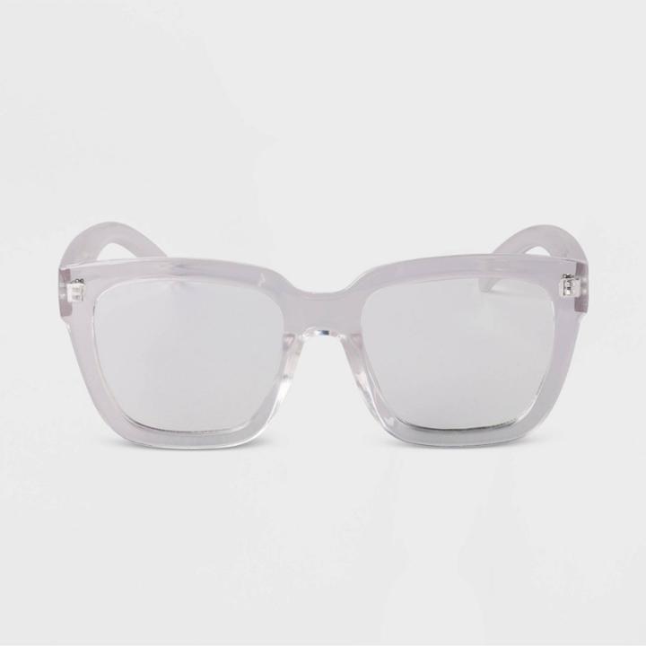 Women's Crystal Square Blue Light Filtering Glasses - A New Day Clear