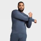 Men's Long Sleeve Fitted Cold Mock T-shirt - All In Motion Navy