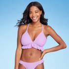 Juniors' Ruffle Triangle Bikini Top - Xhilaration Lavender D/dd Cup, Purple
