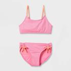 Girls' 2pc Bikini Set - Art Class Pink