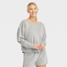 Women's Velour Sweatshirt - Joylab Heathered Gray