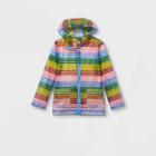 Girls' Striped Rain Jacket - Cat & Jack