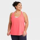 Women's Plus Size Skinny Racerback Tank Top - All In Motion Coral Orange