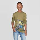 Boys' Long Sleeve Graphic T-shirt - Cat & Jack Green S, Boy's,