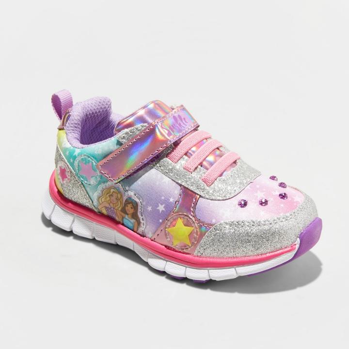 Disney Toddler Girls' Barbie Athletic Low Top Sneakers - Purple