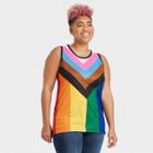 Nearly There Pride Gender Inclusive Adult Rainbow Progress Flag Tank Top -