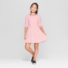 Girls' Short Sleeve Knit A Line Dress - Cat & Jack Pink