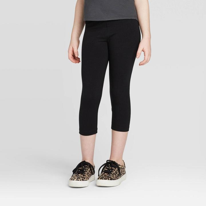 Girls' Capri Leggings - Cat & Jack Black