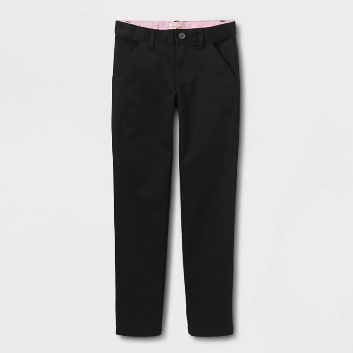 Girls' Skinny Uniform Chino Pants - Cat & Jack Black