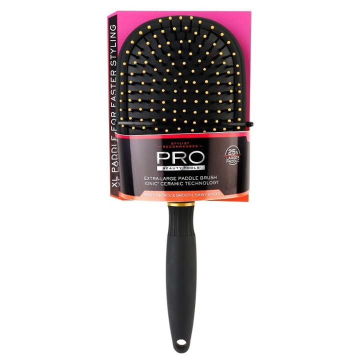 Pro Beauty Tools Pro Beauty X-large Ionic Ceramic Paddle Brush, Black