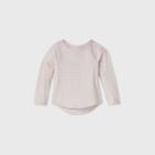 Toddler Girls' Striped Long Sleeve T-shirt - Cat & Jack Blush Pink