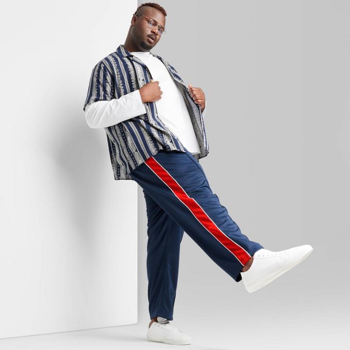Adult Extended Size Track Suit Pants - Original Use Navy Blue