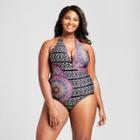 Clean Water Women's Plunge Halter One Piece Swimsuit
