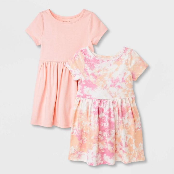 Toddler Girls' 2pk Tie-dye Dress - Cat & Jack Pink