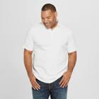 Men's Big & Tall Short Sleeve Elevated Ultra-soft Polo Shirt - Goodfellow & Co True White Opaque