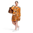 Women's Plus Size Leopard Print Long Sleeve Crewneck Pullover Sweater - 3.1 Phillip Lim For Target Orange 1x, Women's, Size: