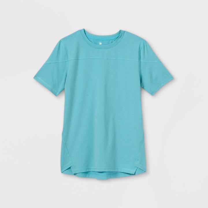 Boys' Short Sleeve Soft Stretch T-shirt - All In Motion Aqua