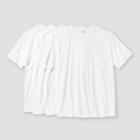 Men's Big & Tall Short Sleeve 4pk Crew-neck T-shirt - Goodfellow & Co White