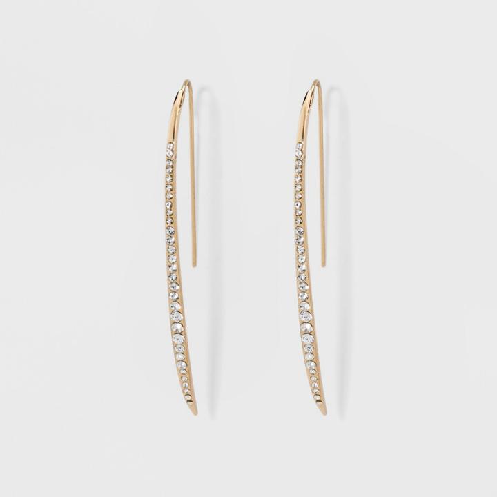 Sugarfix By Baublebar Micro-crystals Delicate Hoop Earrings - Gold, Girl's