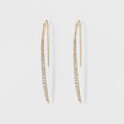Sugarfix By Baublebar Micro-crystals Delicate Hoop Earrings - Gold, Girl's