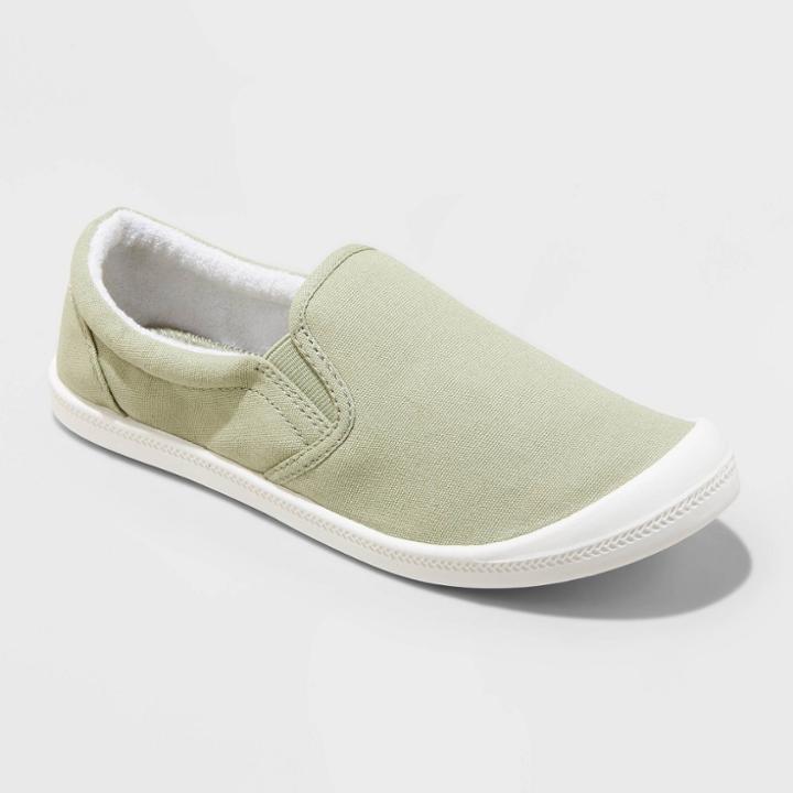 Women's Mad Love Kasandra Slip-on Canvas Apparel Sneakers - Olive Green