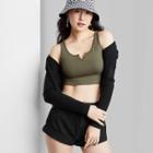 Women's Notch Front Tiny Tank Top - Wild Fable Olive Green