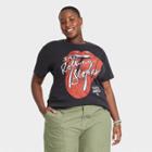Women's Plus Size Classic The Rolling Stones Short Sleeve Graphic T-shirt - Black
