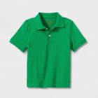 Toddler Boys' Short Sleeve Pique Uniform Polo Shirt - Cat & Jack Green