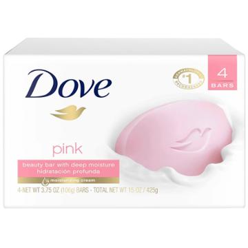 Dove Beauty Dove Pink Deep Moisture Beauty Bar Soap - 4pk