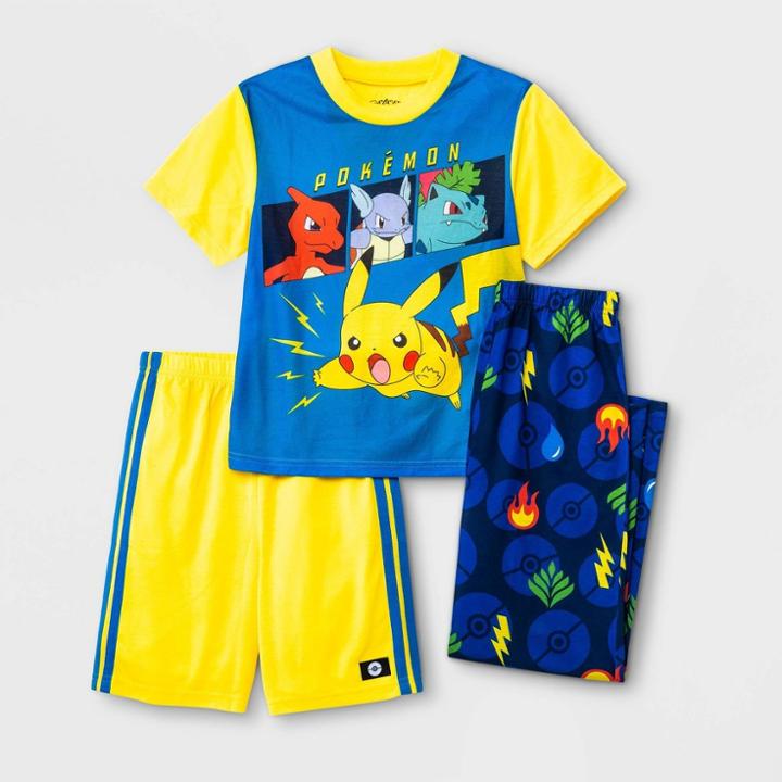 Pokemon Boys' Pokmon 3pc Pajama