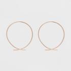 Rose Plated Open Wire Hoop Earrings 14kt - A New Day Rose, Women's, Pink