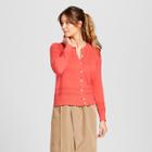Women's Long Sleeve Any Day Cardigan - A New Day Coral (pink)